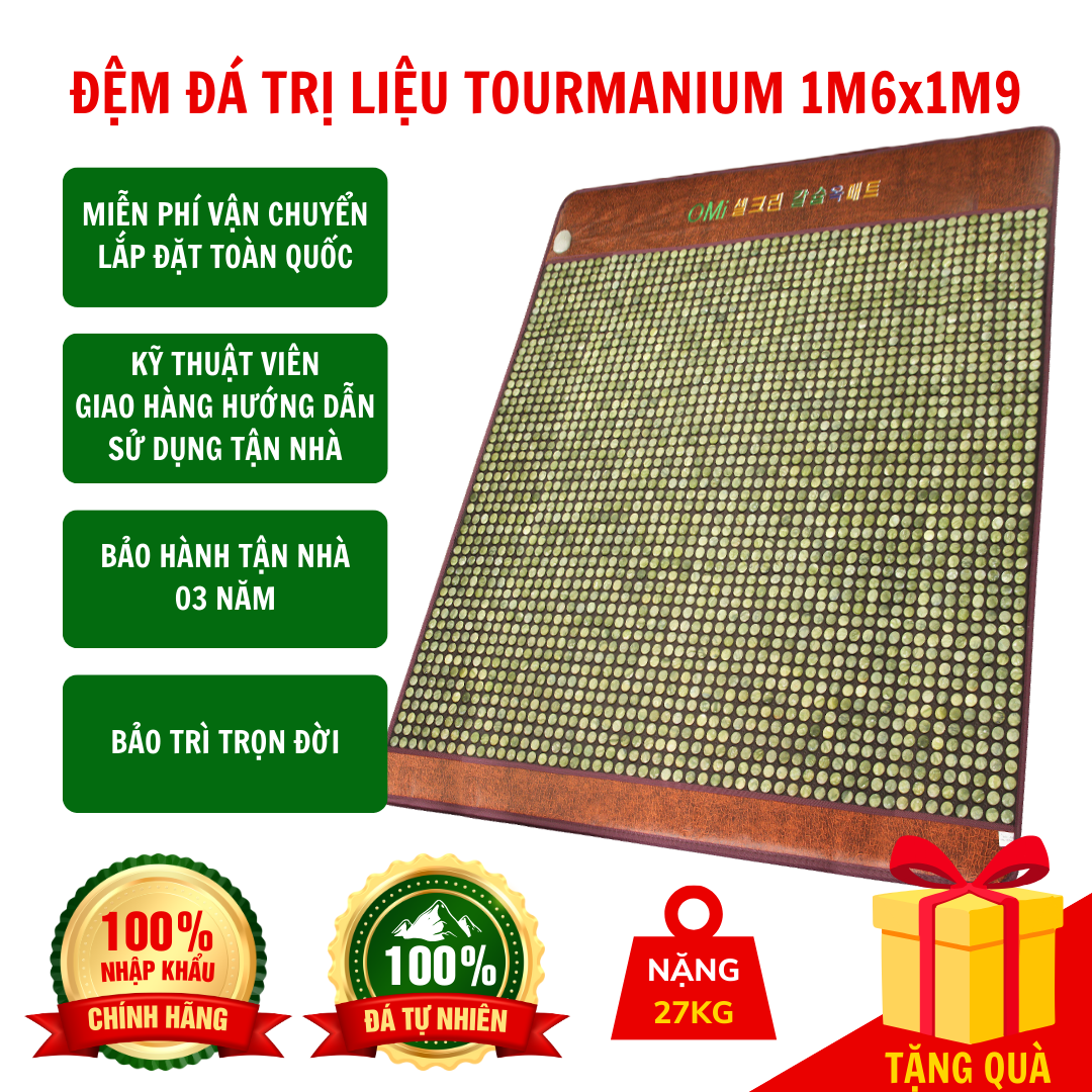 Đệm Đá Nóng Tourmanium Cao Cấp 1m6x1m9